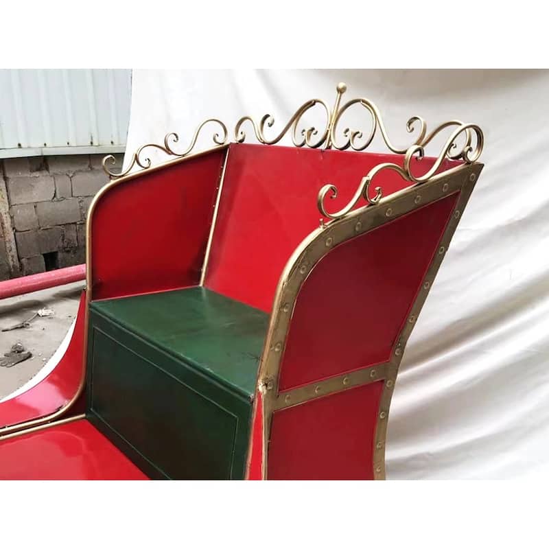 Large Iron Classic Christmas Sleigh "Philadelphia II" - 107" L x 47.25" W x 55.5" H