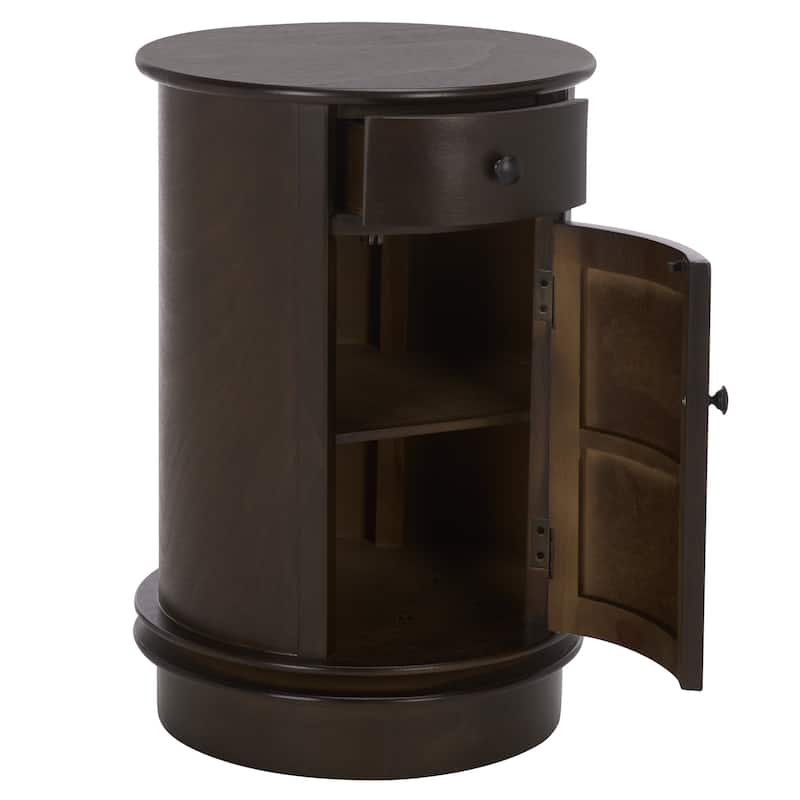 SAFAVIEH Celestia Grey Swivel Storage Accent Table - 18"W x 18"D x 26"H