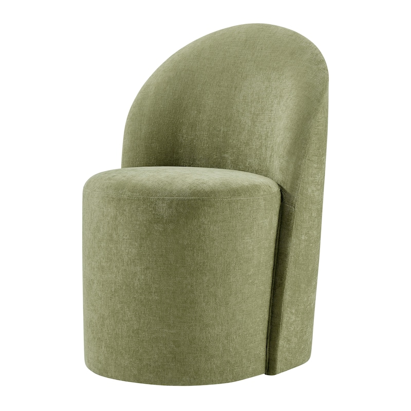 NPD Furniture Cabrina Chenille Dining Chair with Casters