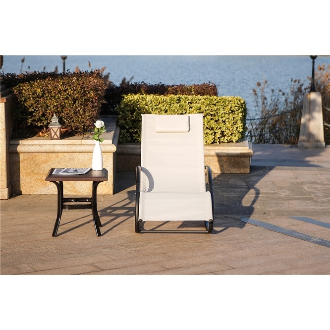 Outdoor Iron Rocking U shaped Lounge Chair Bed Bath Beyond