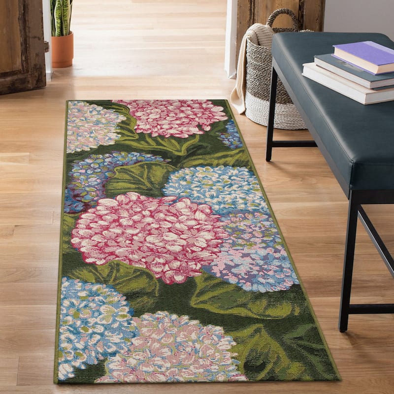 Liora Manne Esencia Hydrangeas Indoor/Outdoor Mat