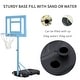 preview thumbnail 5 of 6, Soozier 63" - 70.75" H Adjustable Basketball Hoop and Base with Reinforced Rim & Net & Wheeled Water/Sand Base, Blue