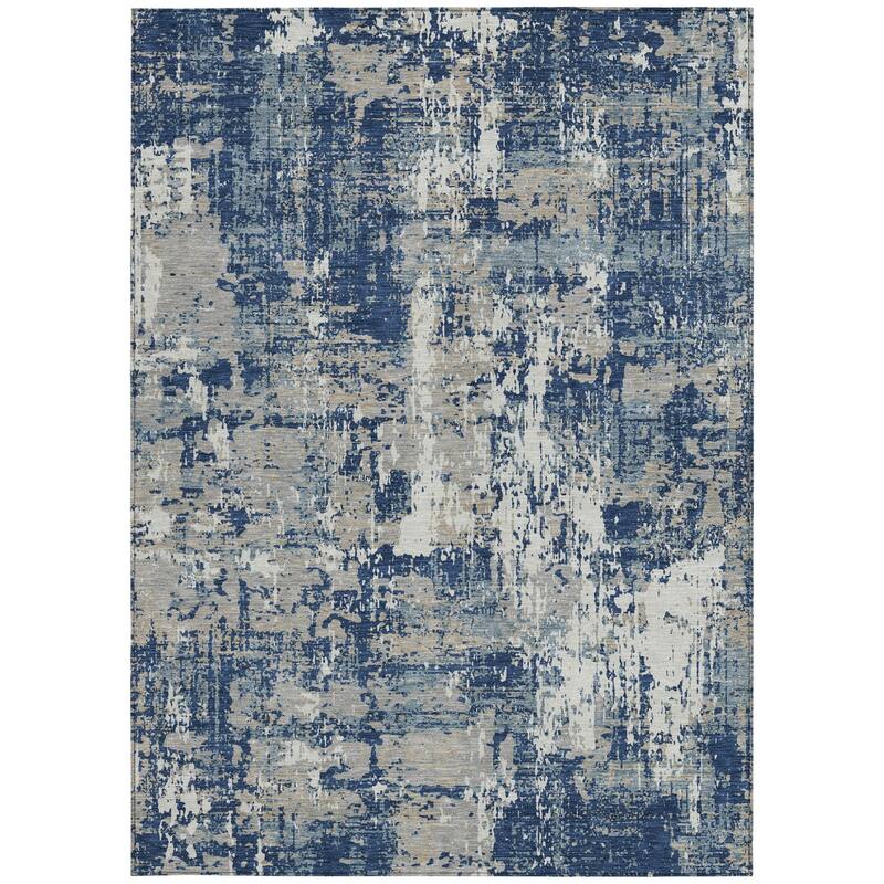 HomeRoots Abstract Transitional Rectangle Outdoor Rug