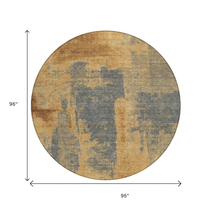 HomeRoots Abstract Transitional Rectangle Outdoor Rug