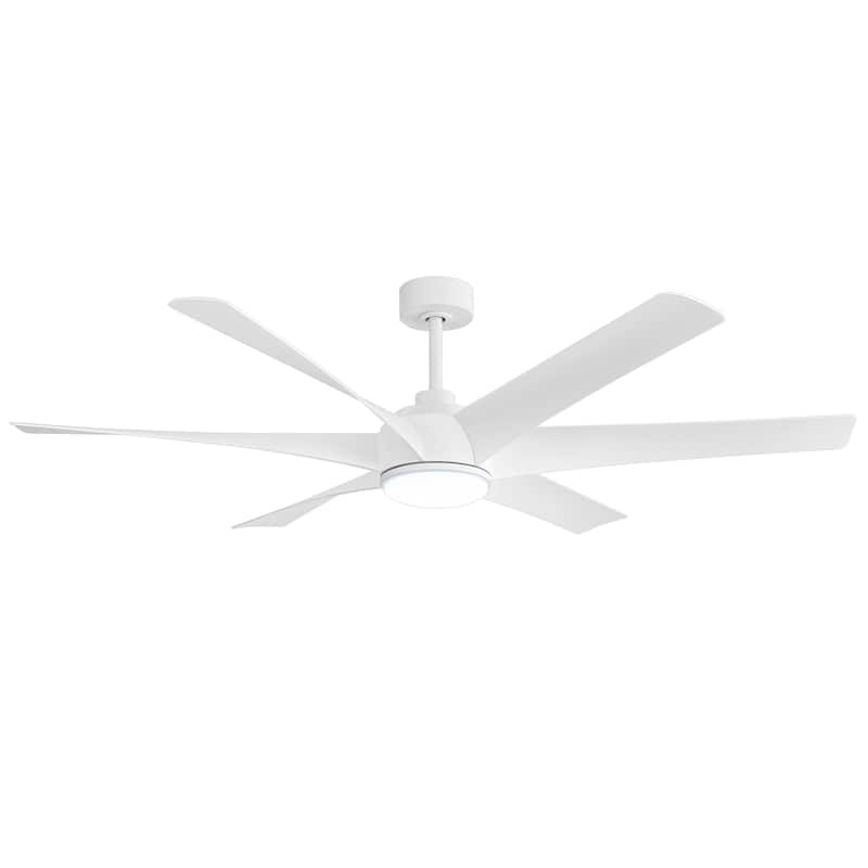 65-in Indoor Large LED Ceiling Fan with Light Remote (6-Blade)