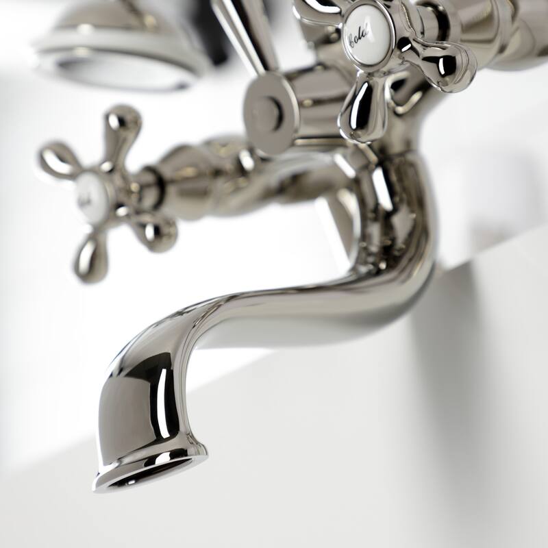 Kingston Brass Deck Mount Clawfoot Tub Faucet with Hand Shower
