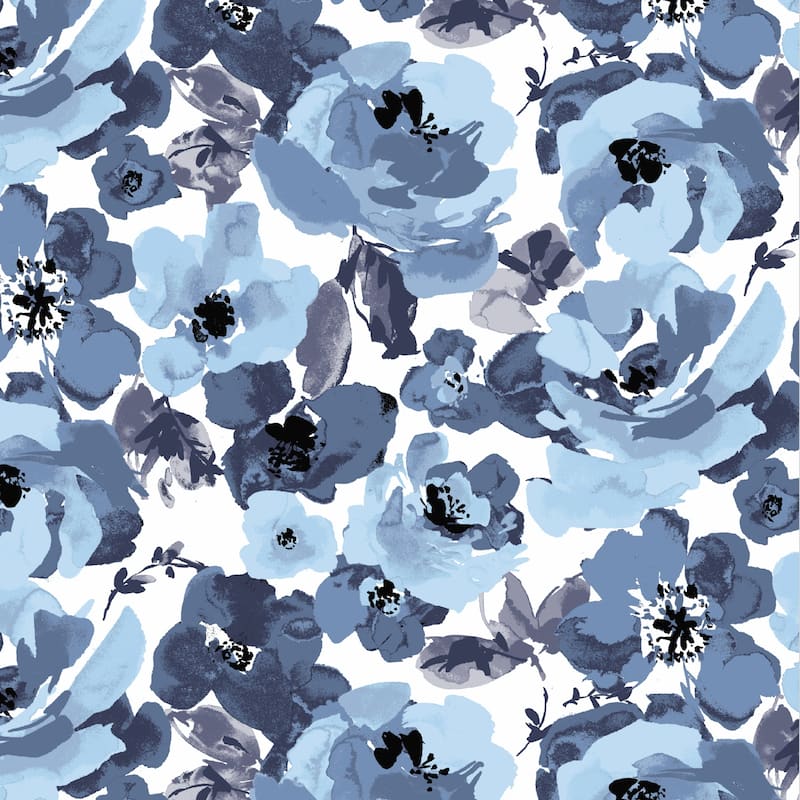 ARDEN Bue Garden Floral Outdoor Deep Seat Cushion Set - 24 W x 24 D in.