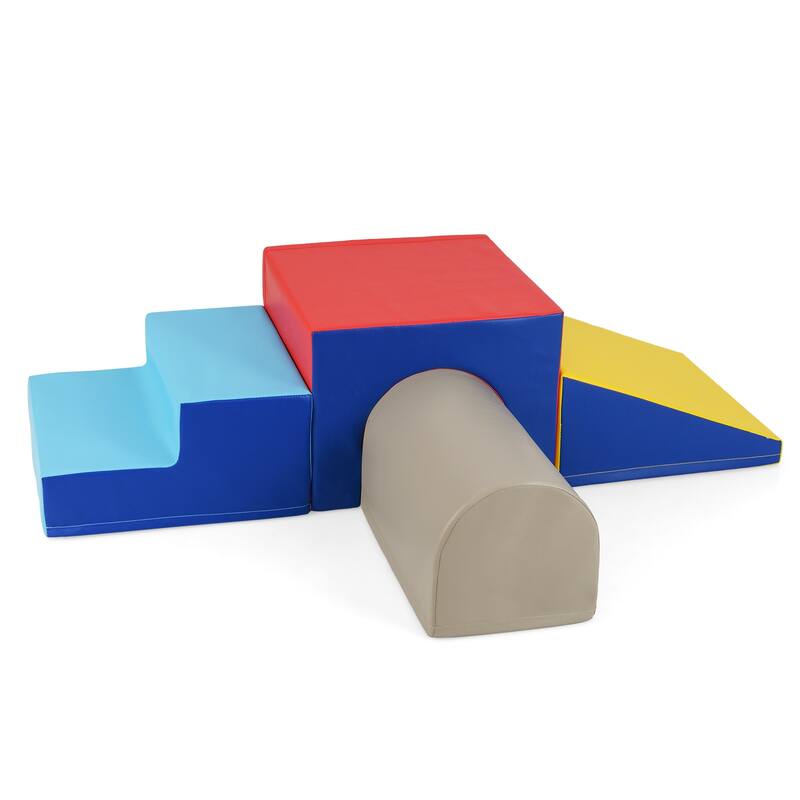 Gymax Kids Climb & Crawl Activity Playset Blocks w/ Waterproof PU - Multicolor