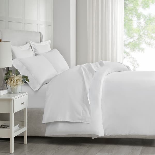 Madison Park 500 Thread Count Egyptian Cotton Deep Pocket Sheet Set - King - White