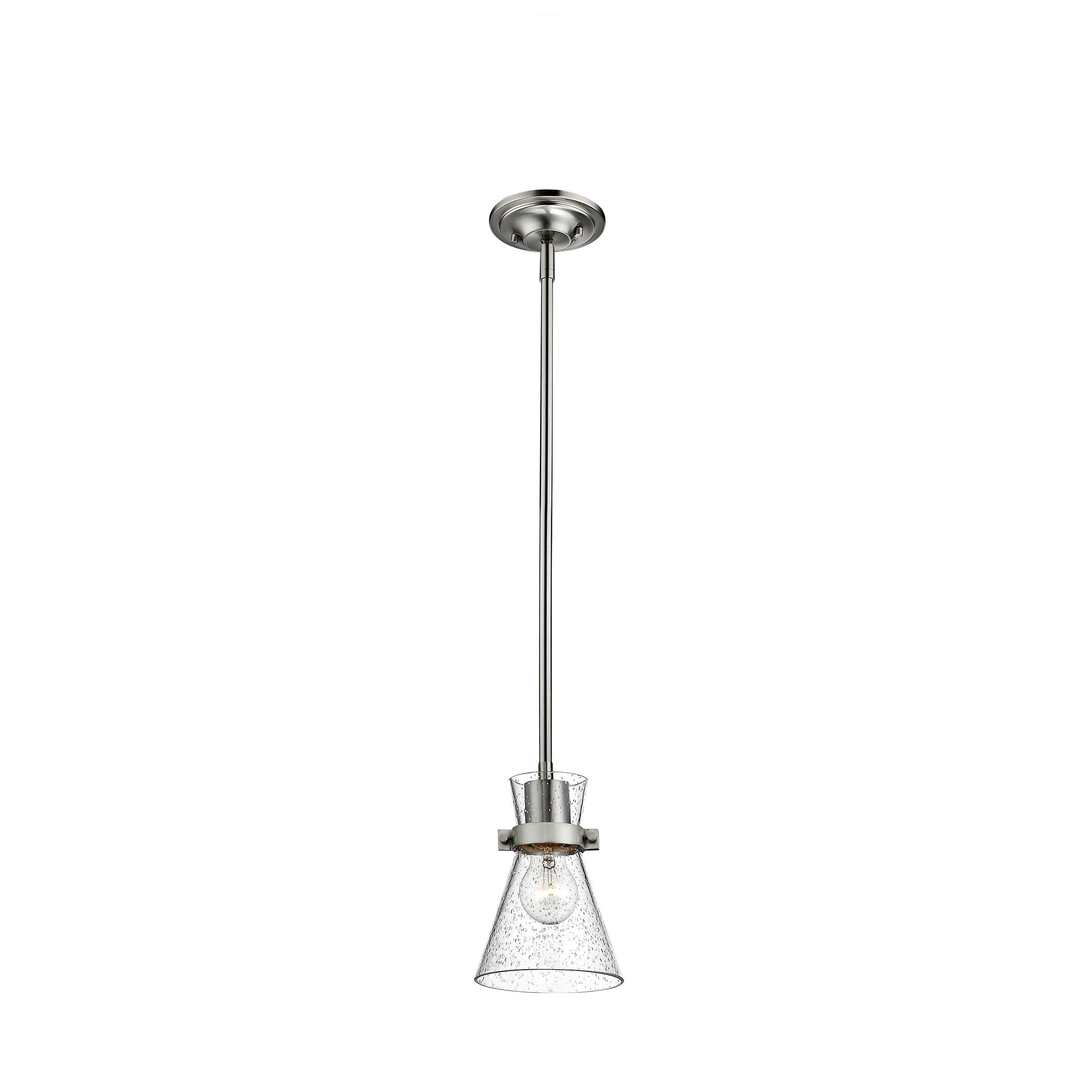 Millennium Lighting Layton Brushed Nickel Pendant Light with Seeded Glass  Shade - On Sale - Overstock - 33217561