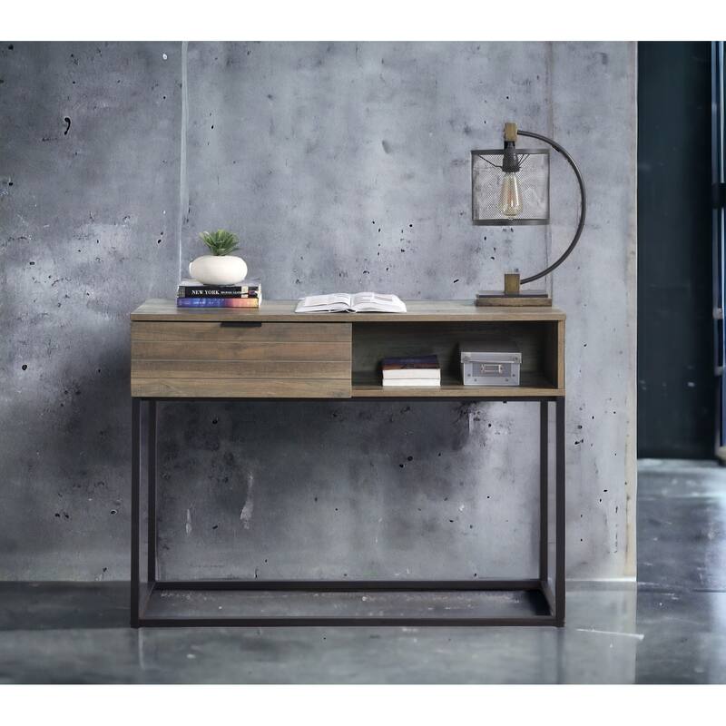 Versatile Rustic Writing Desk with Sturdy Construction and Practical Storage