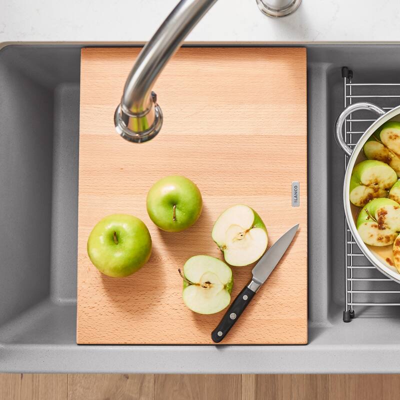 Blanco 11.75-in x 17.88-in 1-in Cutting Board, in Wood - 11 x 15.13