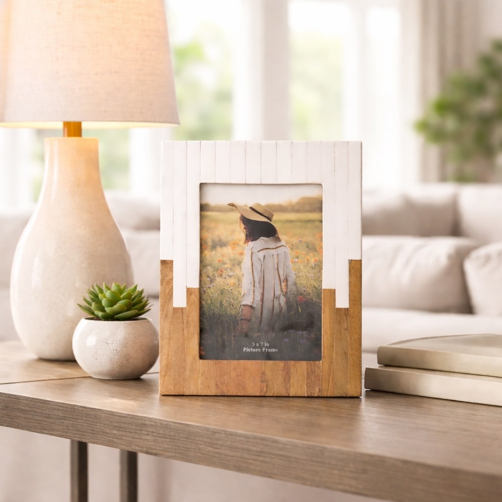 Resin Wood Casual Two-Tone Photo Frame