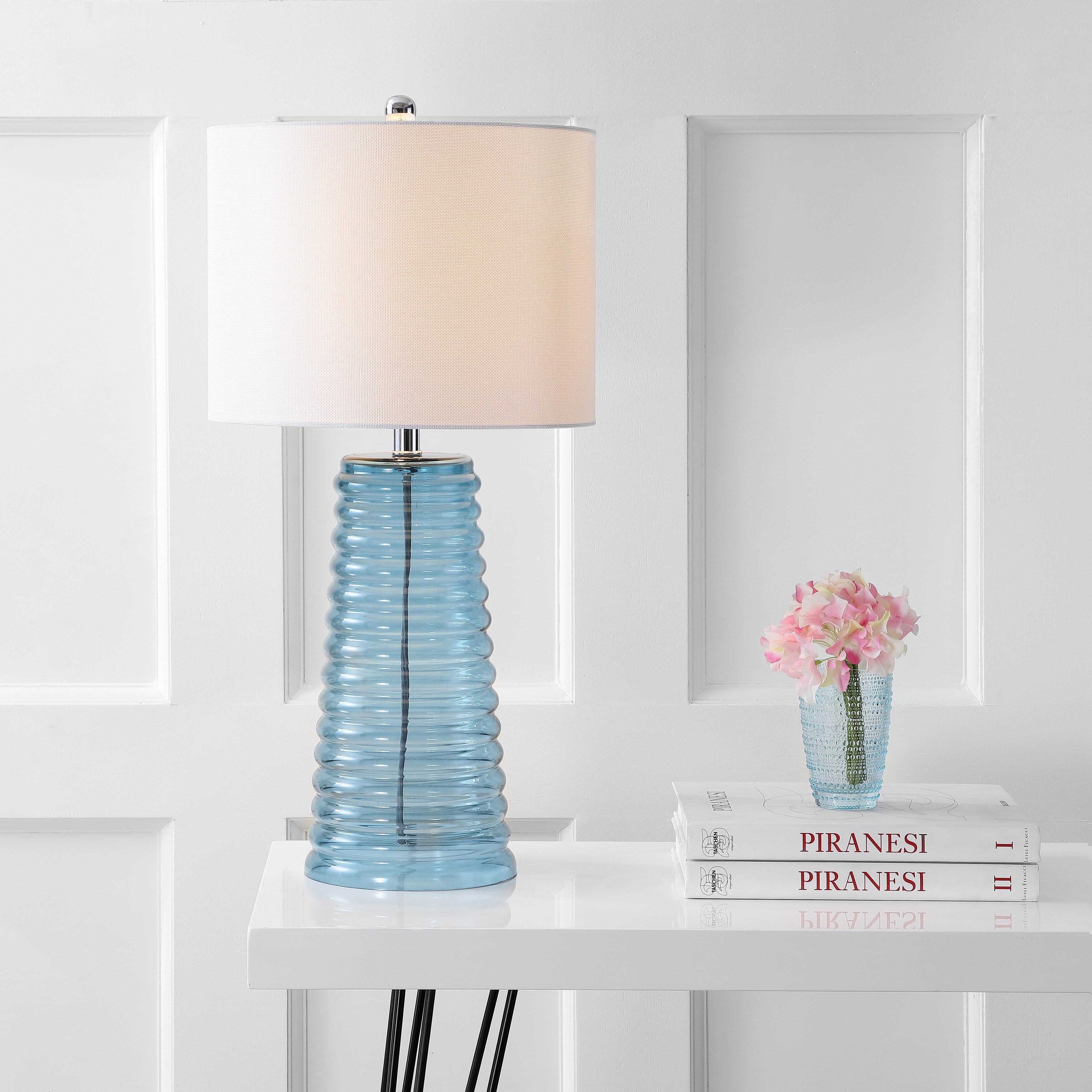 Safavieh Lighting 28 Inch Yantley Blue Table Lamp Set Of 2 14 X14 X28 On Sale Overstock 9527307