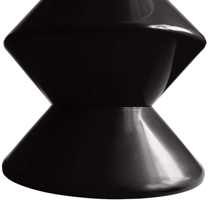 Round Side Table in ABS Plastic with Double-Hourglass Design End Table For Indoor and Outdoor