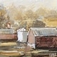 preview thumbnail 7 of 14, Farmland View I (44 x 54) Framed Canvas Art Print