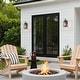 preview thumbnail 3 of 15, Modern 1-Light Black Outdoor Wall Sconce Glass Patio Lantern - W5.5"x L6"x H12.75"