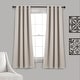 preview thumbnail 74 of 119, Lush Decor Insulated Grommet Blackout Curtain Panel Pair 52"W x 63"L - Wheat