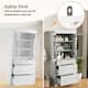 70.1" Modern High Freestanding Tall Bathroom Cabinet with 2 Adjustable Shelves, 3 Drawers, Soft Close Glass Doors