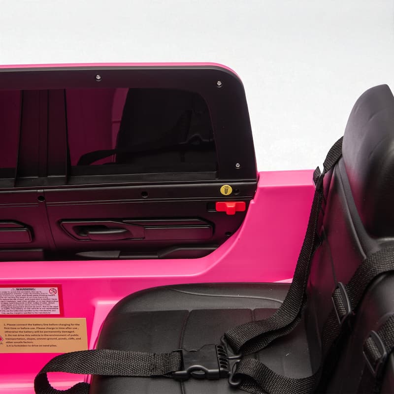 24V Licensed Dodge RAM 2500 Kids Ride On Truck with Remote, 2-Seater, Bluetooth Music, USB/MP3, Dual Motor & Suspension