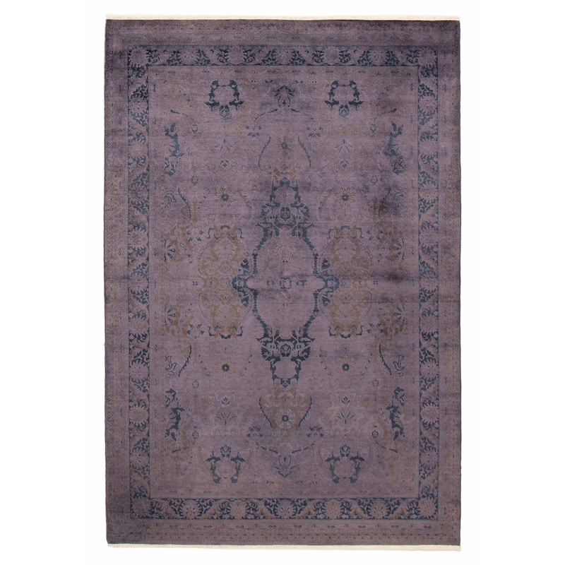 ECARPETGALLERY Hand-knotted Vibrance Purple Wool Rug - 6'1 x 8'10 - Purple - 6'1 x 8'10