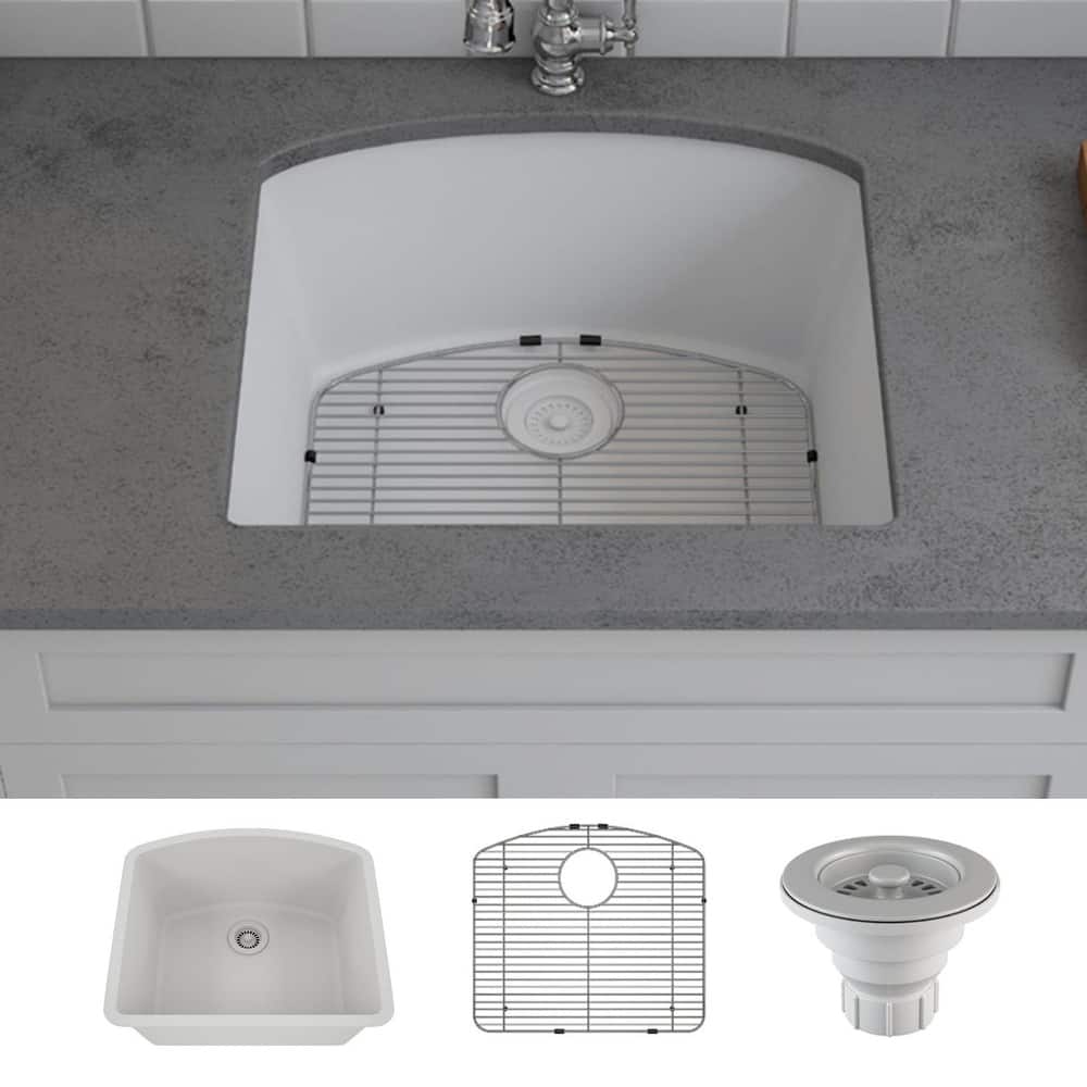 Lexicon Platinum 2321D Quartz Composite Single Bowl Kitchen Sink