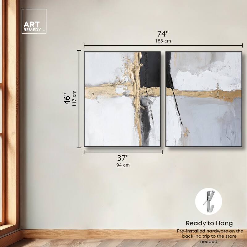 Cracks of Creation IV Canvas Set of 2 by Art Remedy