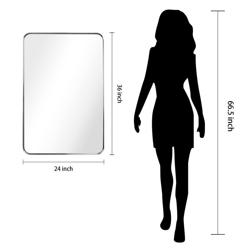 Ultra Stainless Steel Rectangular Wall Mirror