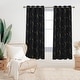 preview thumbnail 30 of 113, Deconovo Gold Line 52 Width Curtain Panel Pair (2 Panel) 52Wx72L Inch - Black