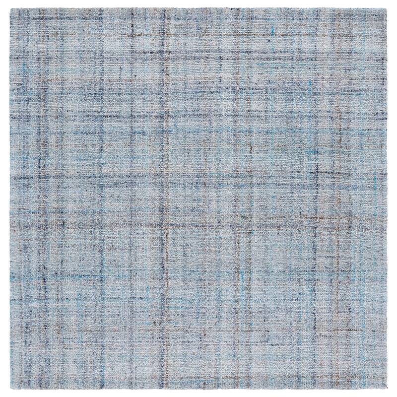 SAFAVIEH Handmade Abstract Cliff Rug - 6' Square - Turquoise/Light Blue