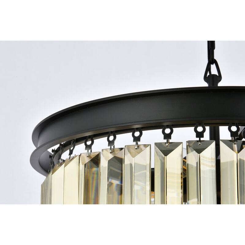 Royce Edge 9-Light Matte Black Chandelier
