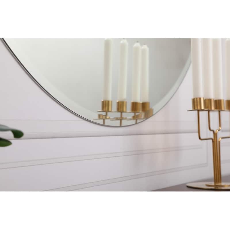 Modern 32 in. Contemporary Mirror in Clear