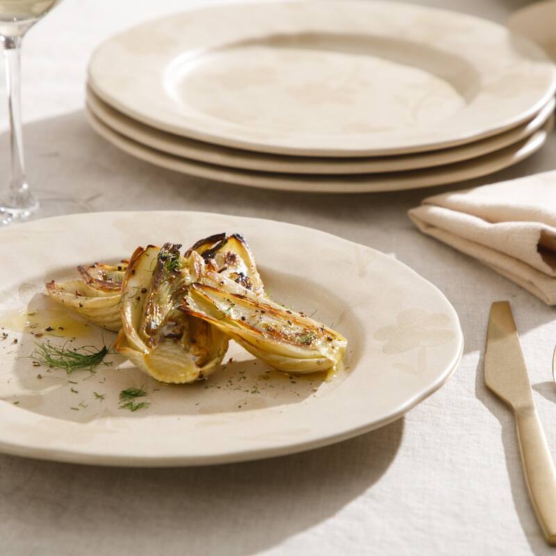 Bloomhouse - 2 Time Oprah's Favorite Things Made in Portugal Porto Petals Floral Hand Painted 10.8 Inch Dinner Plates Set