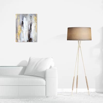 Wynwood Studio Canvas Abstract Waterfalls White and Modern & Contemporary Wall Art Canvas Print