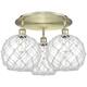 Option Antique Brass / Clear Glass with White Rope