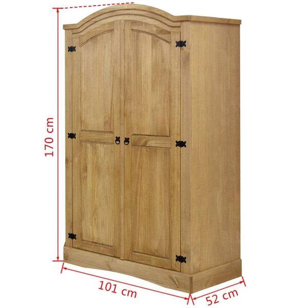 Vidaxl Wardrobe Mexican Pine Corona Range 2 Doors Overstock 26292439