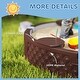 preview thumbnail 8 of 7, Qaba Kids Sandbox with Cover, Round 47" HDPE Large Sand Pit with 3 Seats, Waterproof Bottom Liner, Brown