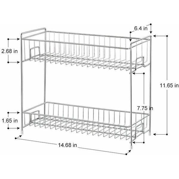 2 Tier Kitchen Spice Jars Bottle Shelf Holder Rack - Bed Bath & Beyond ...