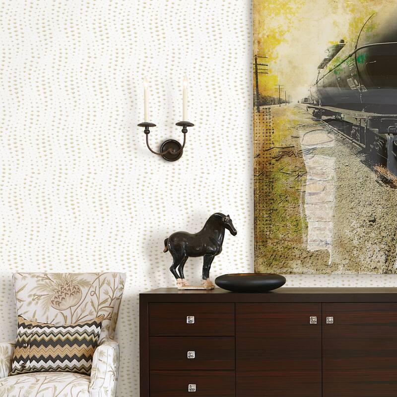 A-Street Prints Citrine Wavelength Wallpaper