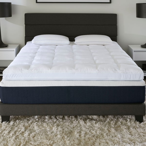 slide 2 of 6, Comfort Tech 3" Foam and Fiber Mattress Topper Featuring Serene Foam