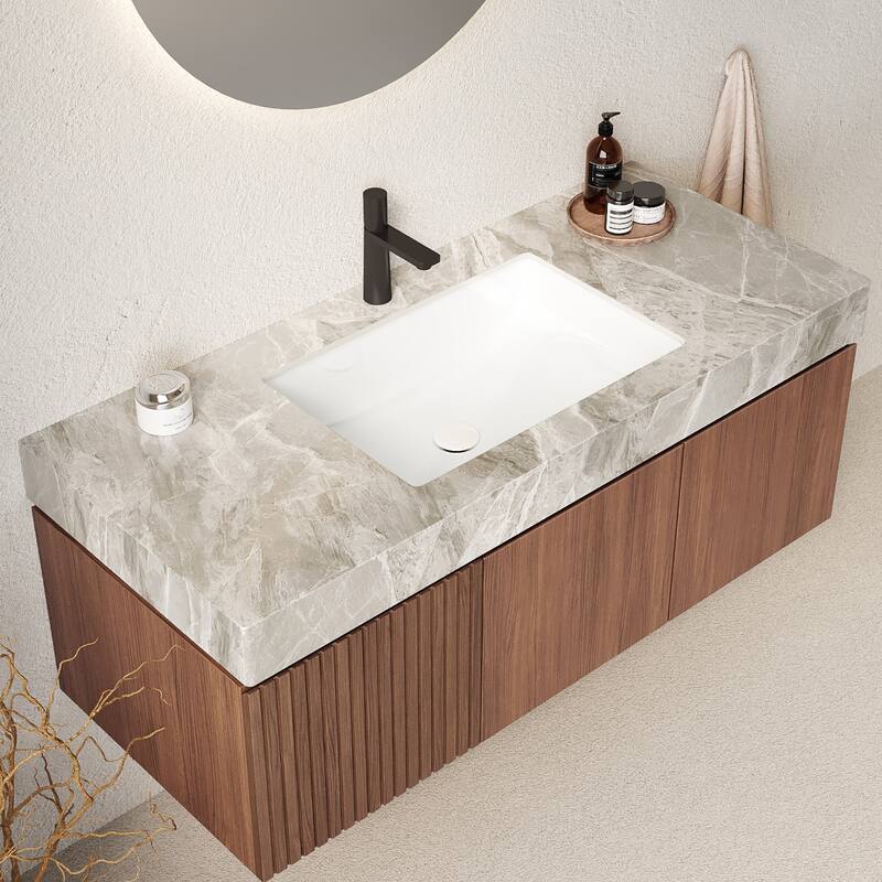 48" Bathroom Vanity with Sintered Stone Countertop and Sink