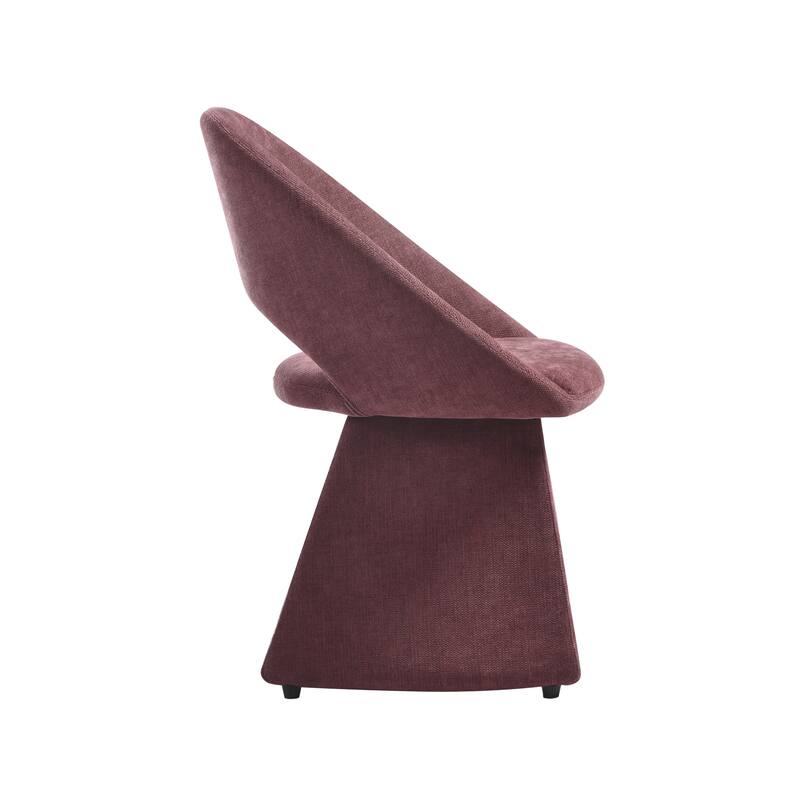 Angelina Modern Curved Back Forest Green Upholstered Dining Chair - Set of 2