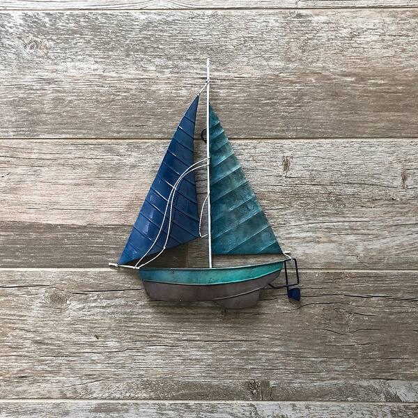 Shop Handmade Blue Sailboat Wall Decor Philippines 9 X 1 X 11