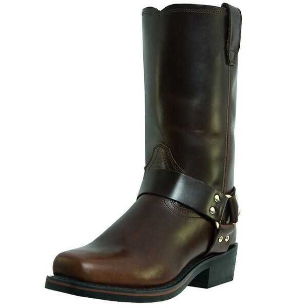 Dingo Motorcycle Boots Mens Leather Jay Harness Mahogany