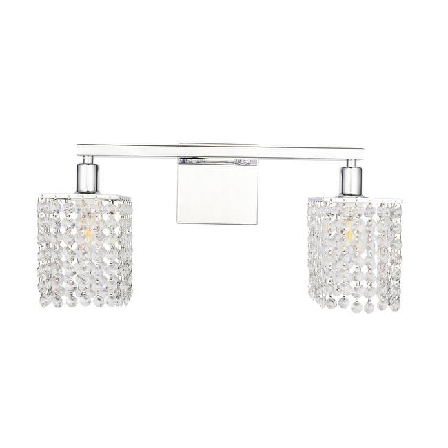 Olivia 2-light Glam Clear Crystals Vanity Light