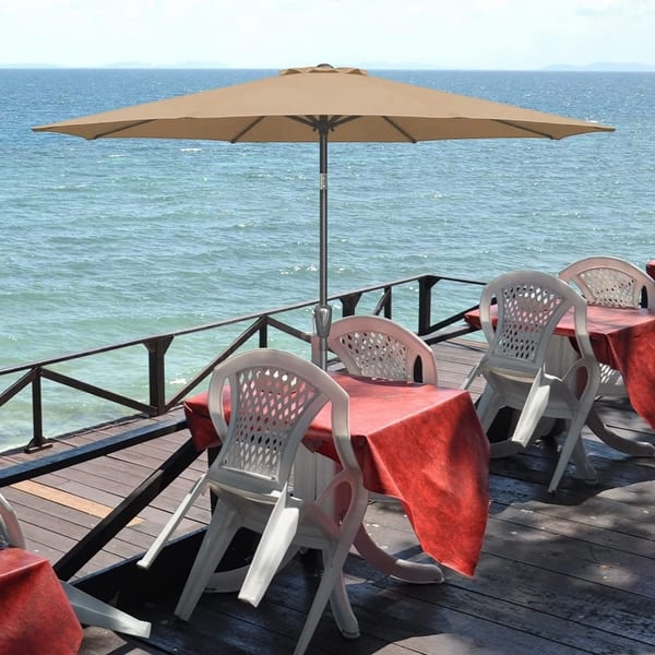 13' offset patio umbrella Shademaker Polaris 13'1 Crank Lift Offset Patio Umbrella (SMPOLARIS40S)