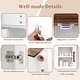 preview thumbnail 8 of 7, Gymax Farmhouse Vanity Desk w/ Lighted Mirror Makeup Vanity Table w/ 3