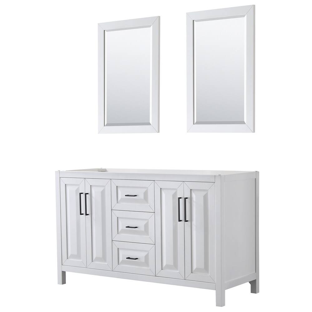 Wyndham Collection Daria 59" Double Free Standing Vanity Cabinet -