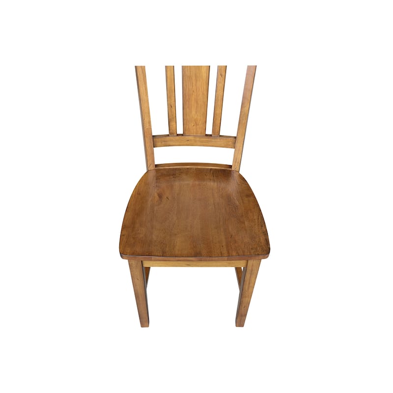 International Concepts Solid Wood San Remo Splatback Chairs - Set of 2