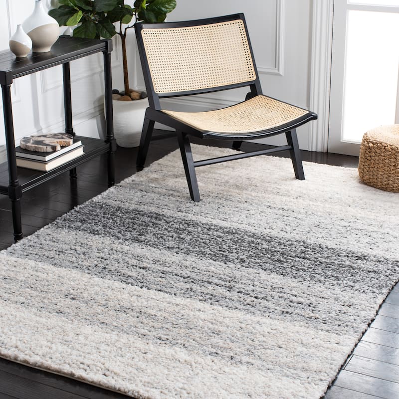 SAFAVIEH Berber Shag Jowita Modern 1.2-inch Thick Rug - 9' x 12' - Grey/Charcoal